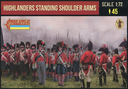 STRELETS-R 1:72 SET 199 NAPOLEONIC WARS HIGHLANDERS STANDING  SHOULDER ARMS