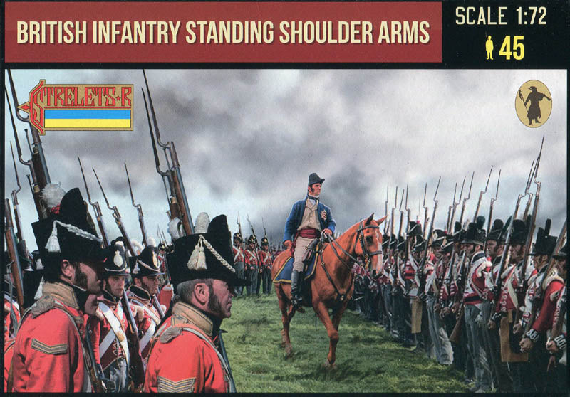 STRELETS-R 1:72 SET 202 NAPOLEONIC BRITISH INFANTRY STANDING SHOULDER ARMS