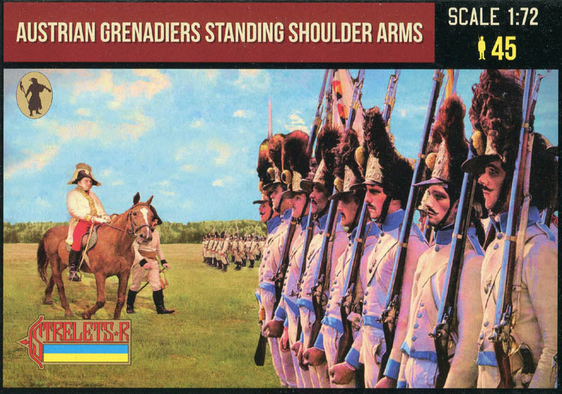 STRELETS-R 1:72 SET 204 NAPOLEONIC AUSTRIAN GRENADIERS STANDING SHOULDER ARMS