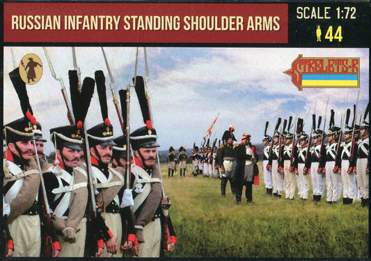 STRELETS-R 1:72 SET 216 NAPOLEONIC WARS RUSSIAN INFANTRY STANDING SHOULDER ARMS