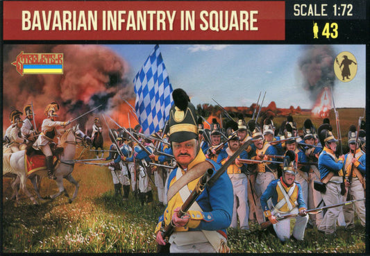 STRELETS-R 1:72 SET 274 NAPOLEONIC WARS BAVARIAN INFANTRY IN SQUARE (43 FIGURES)