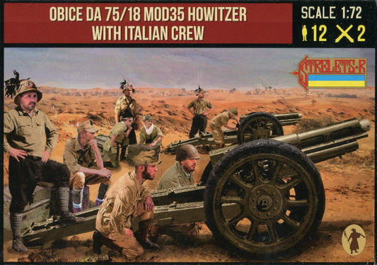 STRELETS-R 1:72 SET 282 WWII OBICE DA 75/18 MOD35 HOWITZER WITH ITALIAN CREW