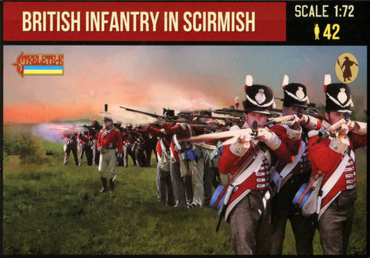 STRELETS-R 1:72 SET 285 NAPOLEONIC BRITISH INFANTRY IN SKIRMISH (42 FIGURES)