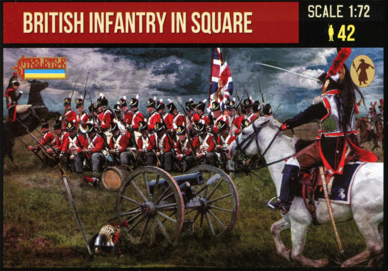 STRELETS-R 1:72 SET 286 NAPOLEONIC BRITISH INFANTRY IN SQUARE (42 FIGURES)