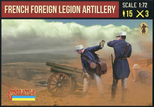 STRELETS-R 1:72 SET 290 RIF WAR FRENCH FOREIGN LEGION ARTILLERY (BLUE)