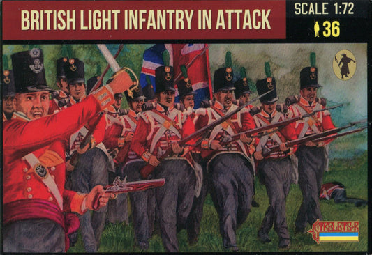 STRELETS-R 1:72 SET 295 NAPOLEONIC WARS BRITISH LIGHT INFANTRY IN ATTACK