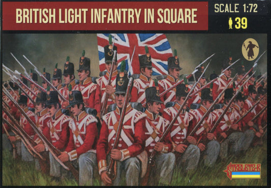 STRELETS-R 1:72 SET 300 NAPOLEONIC BRITISH LIGHT INFANTRY IN SQUARE -39 FIGURES