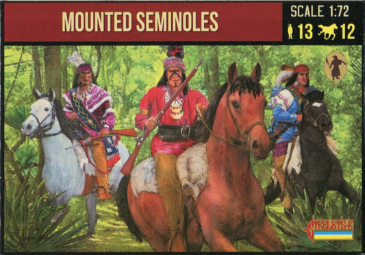 STRELETS-R 1:72 SET 301 AMERICAN SEMINOLE WAR MOUNTED SEMINOLES (SIENNA)