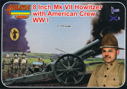 STRELETS-R 1:72 ARMS SERIES A002 WWI 8 INCH MK VII HOWITZER W/ AMERICAN CREW