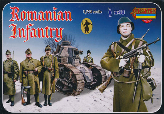 STRELETS-R 1:72 SET M061 WWII ROMANIAN INFANTRY (48 FIGURES) BROWN