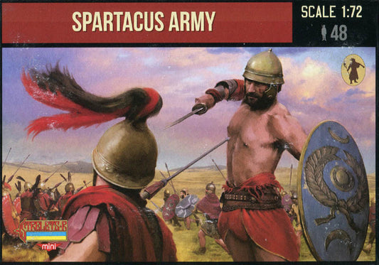 SSTRELETS-R 1:72 SET M1077 SPARTACUS ARMY (48 FIGURES/12 POSES) GRAY