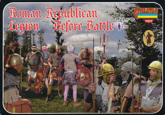 STRELETS-R 1:72 SET M080 ROMAN REPUBLICAN LEGION BEFORE BATTLE (56 FIGURES) GRAY
