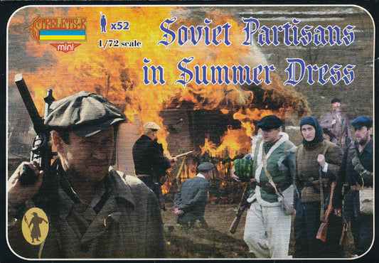 STRELETS-R 1:72 SET M085 WWII SOVIET PARTISANS IN SUMMER DRESS (52 FIGURES) GRAY