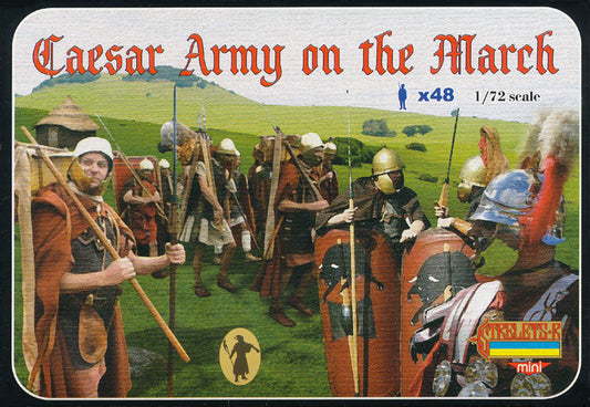 STRELETS-R 1:72 SET M087 CAESAR ARMY ON THE MARCH (48 FIGURES/12 POSES) GRAY