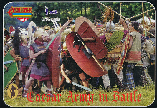 STRELETS-R 1:72 SET M089 ROMAN EMPIRE CAESAR ARMY IN BATTLE (48 FIGURES) GRAY