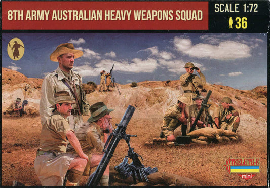 STRELETS-R 1:72 SET M156 WWII 8TH ARMY AUSTRALIAN HEAVY WEAPONS SQUAD (CREAM)