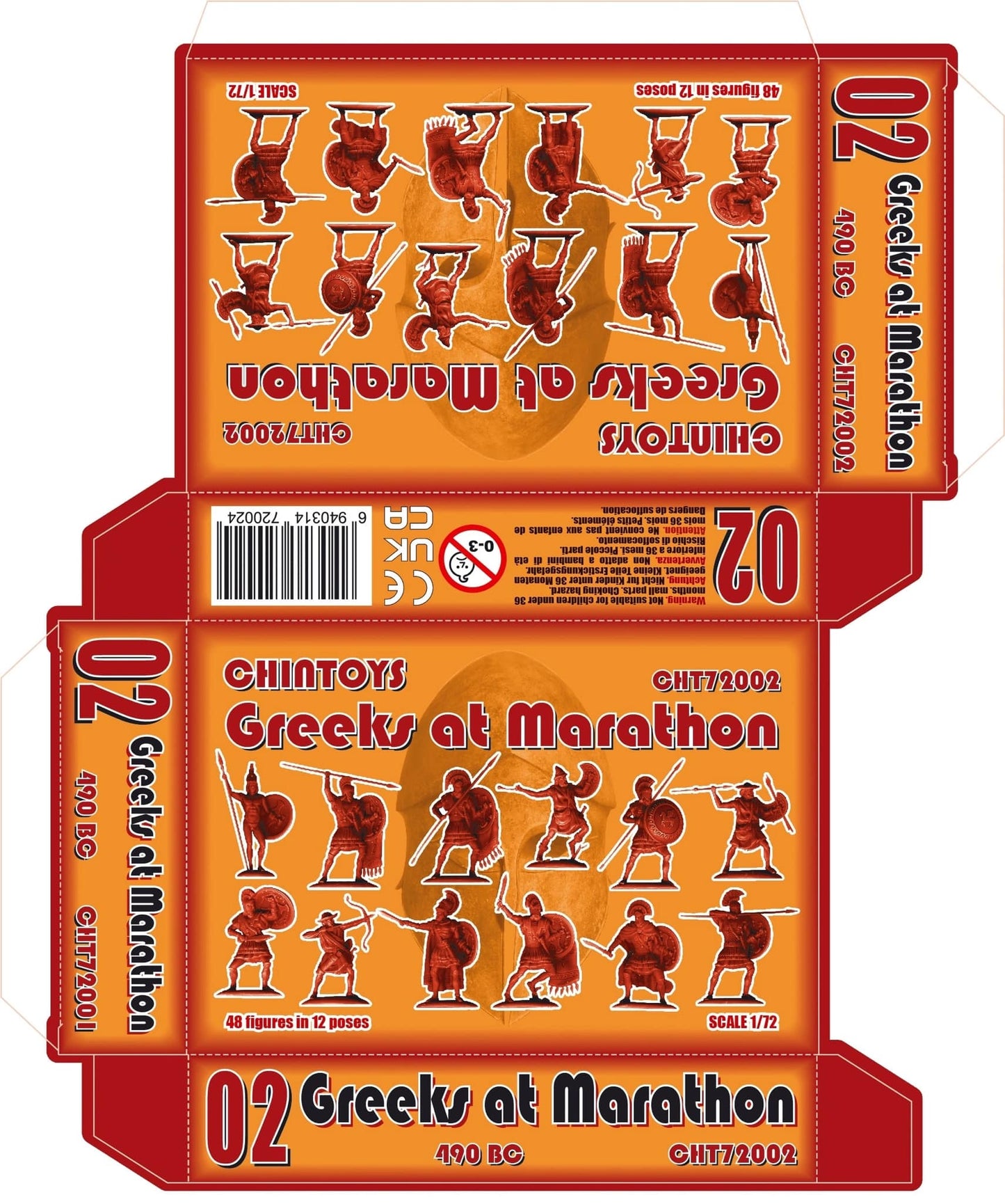 CHINTOYS 1: 72 CHT72002 GREEKS AT MARATHON 490 BC (48 FIGURES /12 POSES) GREEN