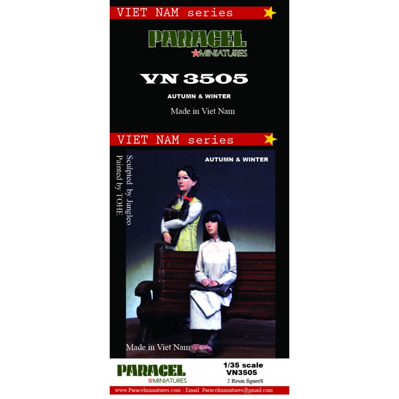 PARACEL MINIATURES VIETNAM SERIES VN3505 AUTUMN & WINTER- 2 FIGURES