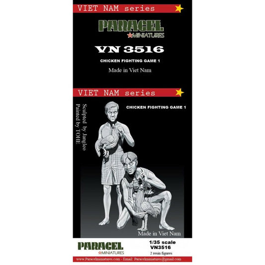 PARACEL MINIATURES 1:35 VIETNAM SERIES1 VN3516 VIETNAMESE CHICKEN FIGHTIG GAME 1