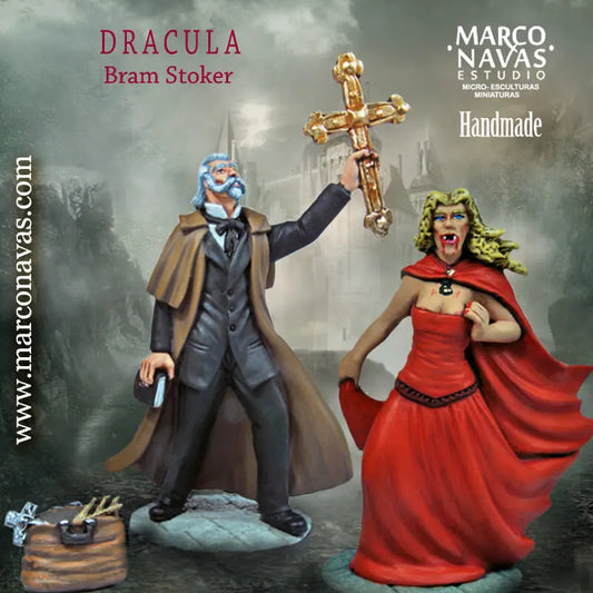 MARCO NAVAS STUDIO LIMITED EDITION HAND PAINTED VAN HELSING & VAMPIRZED LUCY