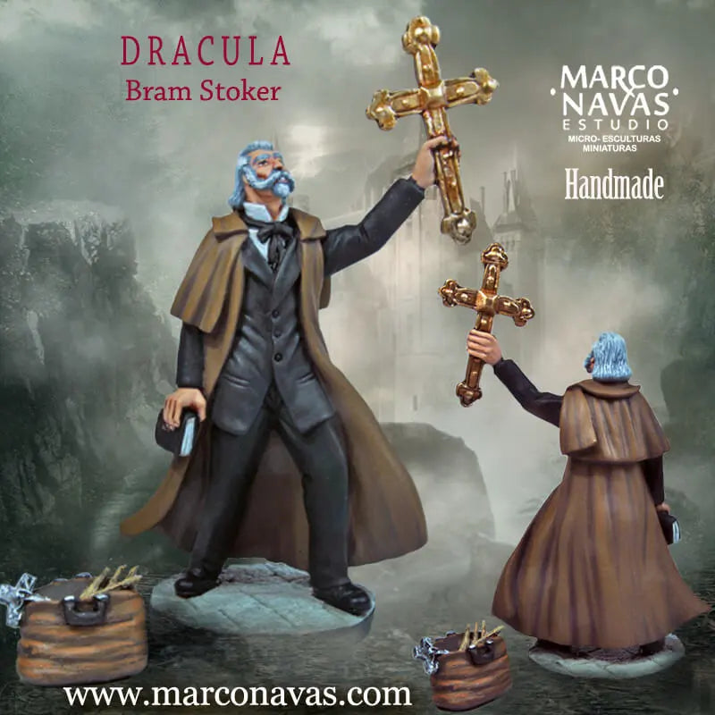 MARCO NAVAS STUDIO LIMITED EDITION HAND PAINTED VAN HELSING & VAMPIRZED LUCY