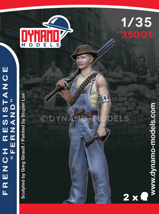 DYNAMO MODEL 35001 WWII FRENCH RESISTANCE FIGHTER "FERNAND" VIVE LA FRANCE
