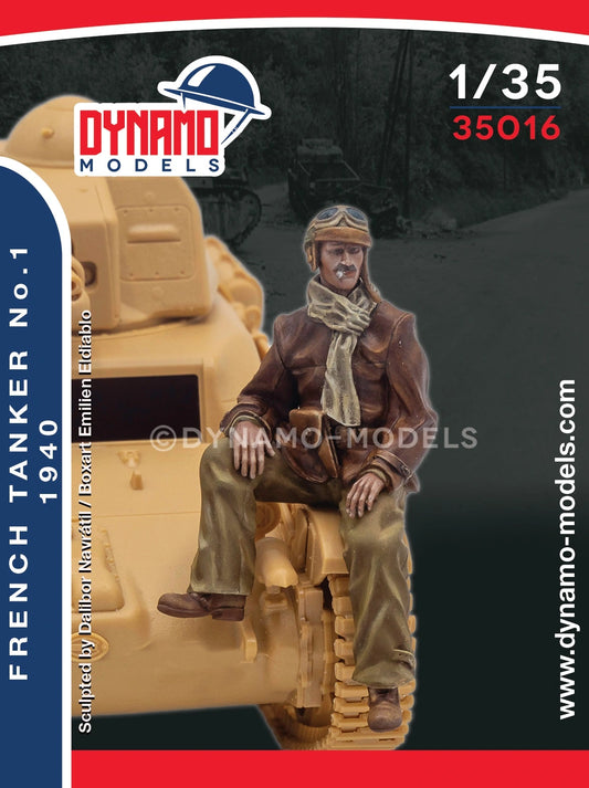 DYNAMO MODEL 35016 1:35 KIT WWII FRENCH TANKER NO. 1  1940 (1 FIGURE)