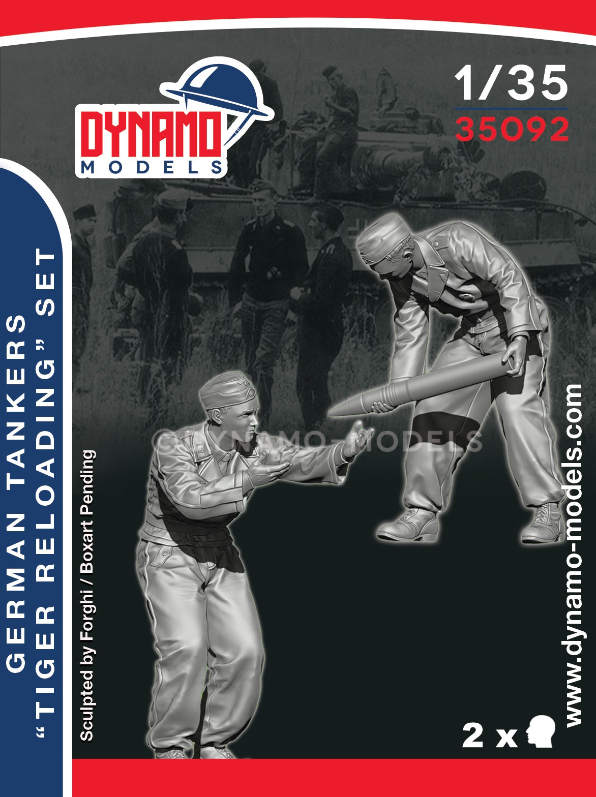 DYNAMO MODELS 35092 WWII GERMAN TANKERS "RELOADING TIGER/KING TIGER/PANTHER"
