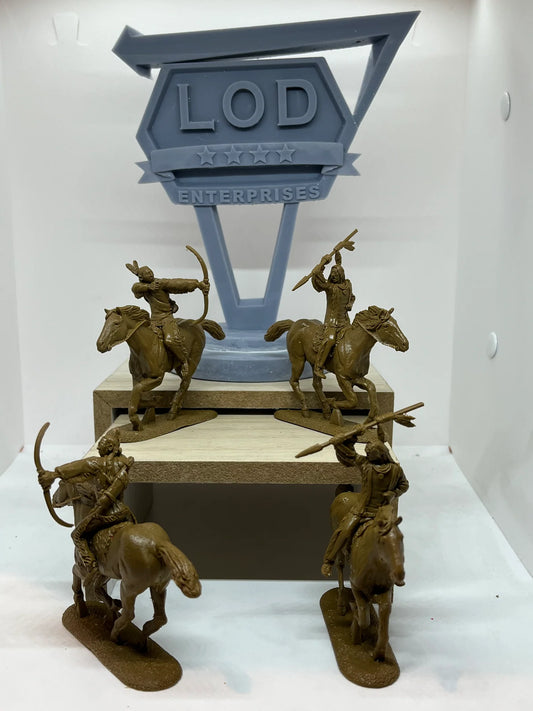 LOD Enterprises Barzso Plastic Figure Set LOD069 SIOUX INDIANS (MOUNTED)