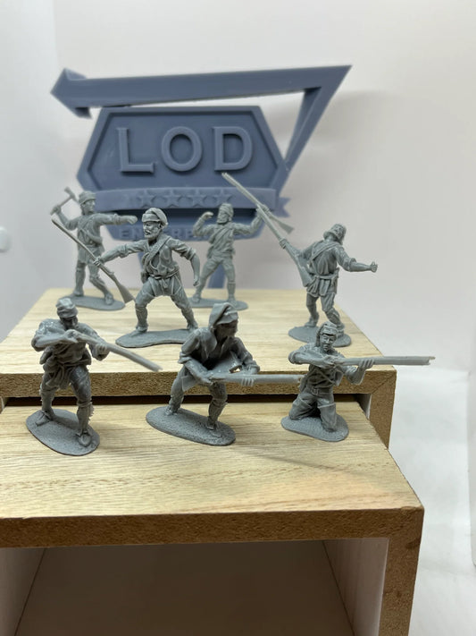 LOD Enterprises Plastic Figure Set LOD064 FRENCH & INDIAN WAR FRENCH MILITIA