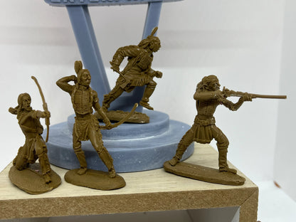 LOD Enterprises Barzso Plastic Figure Set LOD068 SIOUX INDIANS--8 FIGURES