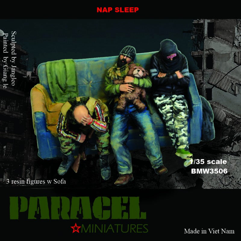 PARACEL MINIATURES BMW3506 MODERN WAR SERIES NAP SLEEP (3 FIGURES) 1:35
