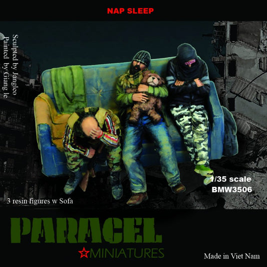 PARACEL MINIATURES BMW3506 MODERN WAR SERIES NAP SLEEP (3 FIGURES) 1:35