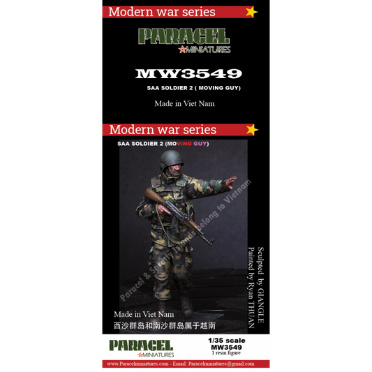 PARACEL MINIATURES 1:35 MODERN WAR SERIES MW3549 SAA SOLDIER 2  "MOVING GUY"
