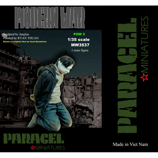 PARACEL MINIATURES MODERN  SERIES MW3537 POW 3- 1 RESIN FIGURE