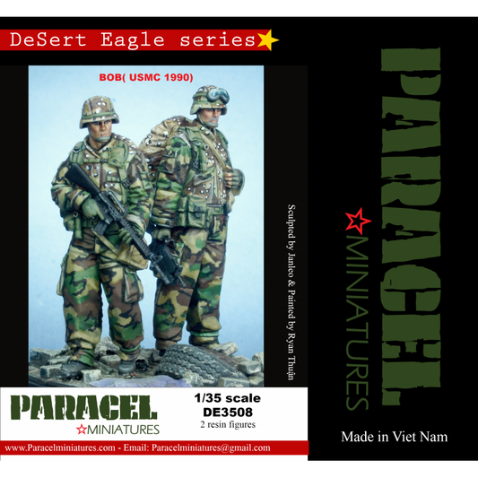 PARACEL MINIATURES 1:35 DESERT EAGLE SERIES DE3508 USMC"BOB" 1990 -2 FIGURES