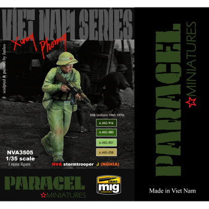 PARACEL MINIATURES VIETNAM SERIES NVA3505 NVA STORMTROOPER J  (NJHIA)