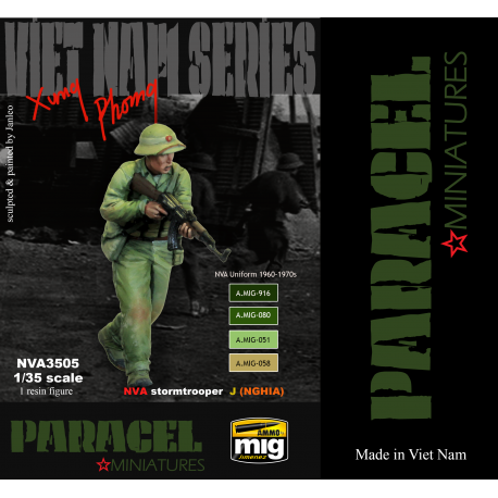 PARACEL MINIATURES VIETNAM SERIES NVA3505 NVA STORMTROOPER J  (NJHIA)