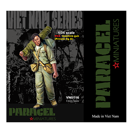PARACEL MINIATURES VIETNAM SERIES VN0116 NVA MACHINE GUN PRIVATE FIG A