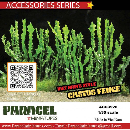 PARACEL MINIATURES DIOROMA ACCESSORY 1:35 ACC3526  VIETNAM CACTUS FENCE