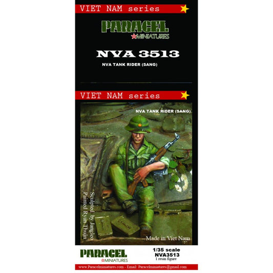 PARACEL MINIATURES VIETNAM SERIES NVA3513 NVA TANK RIDER (SANG)