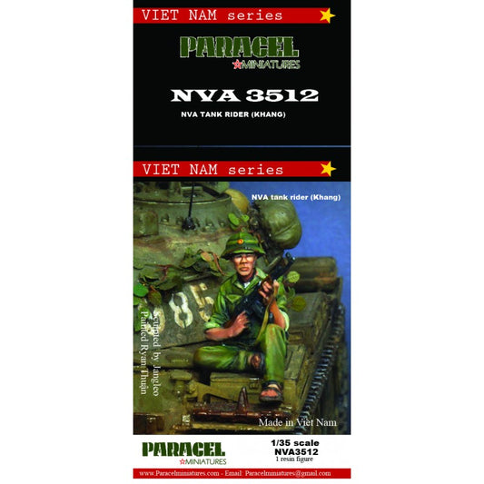 PARACEL MINIATURES VIETNAM SERIES NVA3512 NVA TANK RIDER (KHANG)- 1 FIGURE