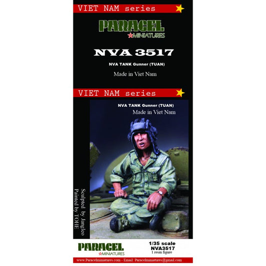 PARACEL MINIATURES VIETNAM SERIES NVA3517 NVA TANK GUNNER (TUAN)