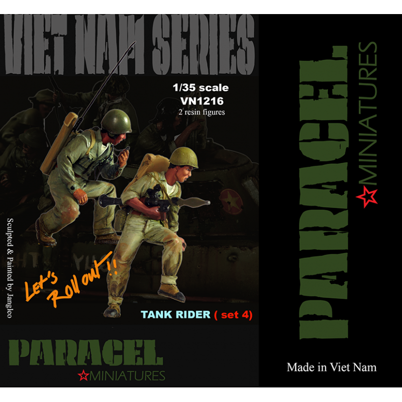 PARACEL MINIATURES VIETNAM SERIES VN1216 NVA TANK RIDERS (SET 4)