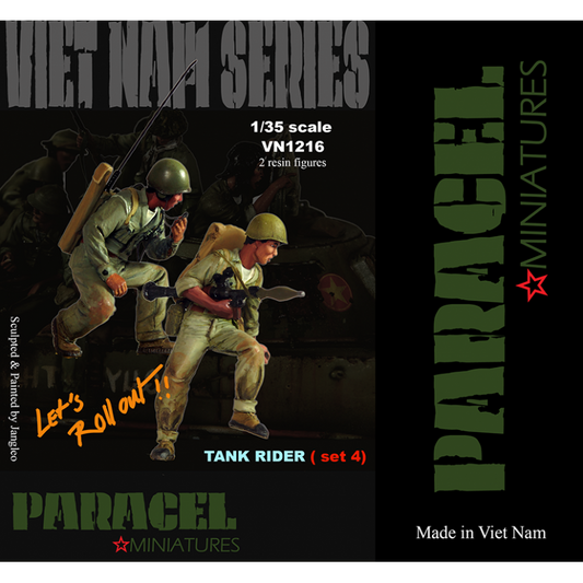 PARACEL MINIATURES VIETNAM SERIES VN1216 NVA TANK RIDERS (SET 4)