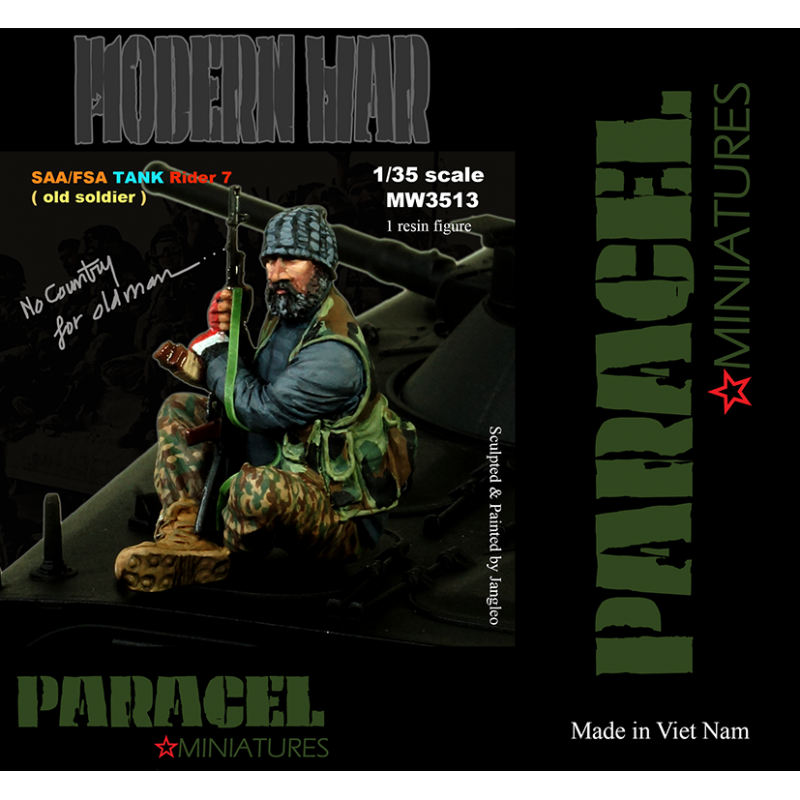 PARACEL MINIATURES MODERN  SERIES MW 3513 SAA/FSA TANK/AFV RIDER 7 "OLD SOLDIER"