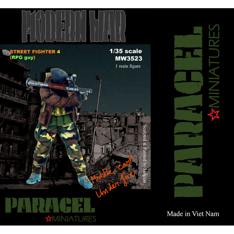 PARACEL MINIATURES MODERN WAR SERIES MW3523 STREET FIGHTER 4 RPG GUY (1 FIGURE)