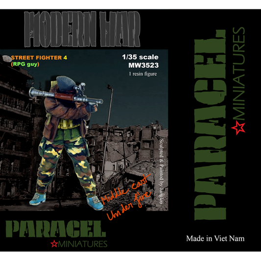 PARACEL MINIATURES MODERN WAR SERIES MW3523 STREET FIGHTER 4 RPG GUY (1 FIGURE)