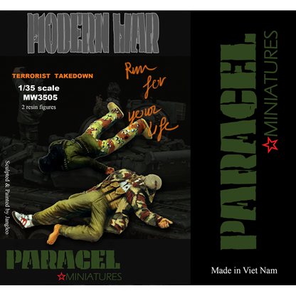 PARACEL MINIATURES 1:35 MODERN SERIES MW3505 T TAKE DOWN (2  RESIN FIGURES)