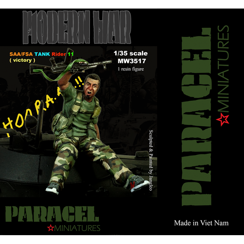PARACEL MINIATURES MODERN WAR  SERIES MW 3517 SAA/FSA TANK RIDER 11 "VICTORY"